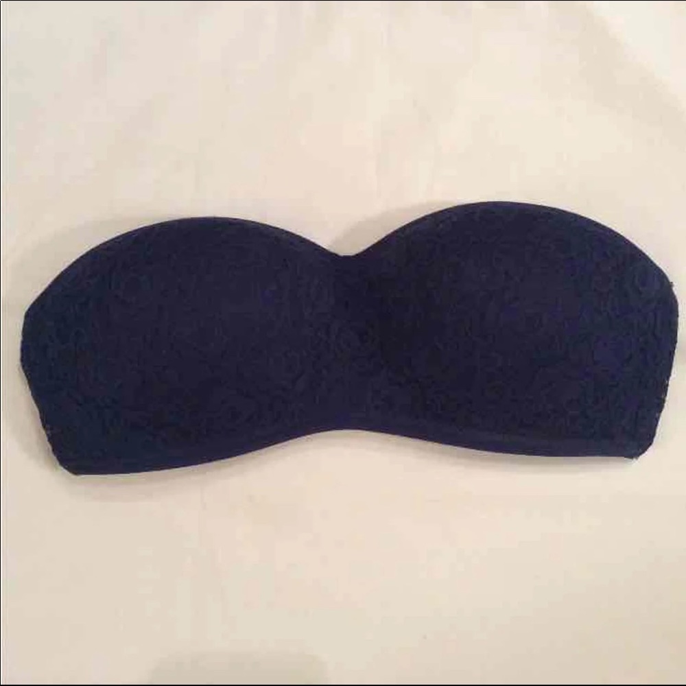 Victoria Secret Pink Strapless Navy Bandeau
